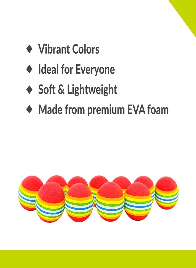 GISCO كرات إسفنجية بألوان قوس قزح من جيسكو (10 قطع) - كرات إسفنجية ناعمة بألوان قوس قزح للعب والتدريب الممتع في الأماكن المغلقة - Image 5